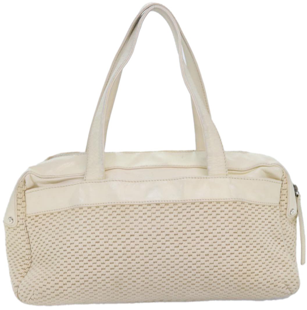 Chanel Chanel Zip Shoulder Bag Canvas Beige