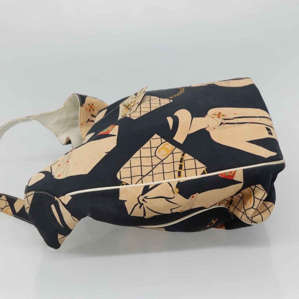 Chanel Chanel Mademoiselle Tote Canvas Navy