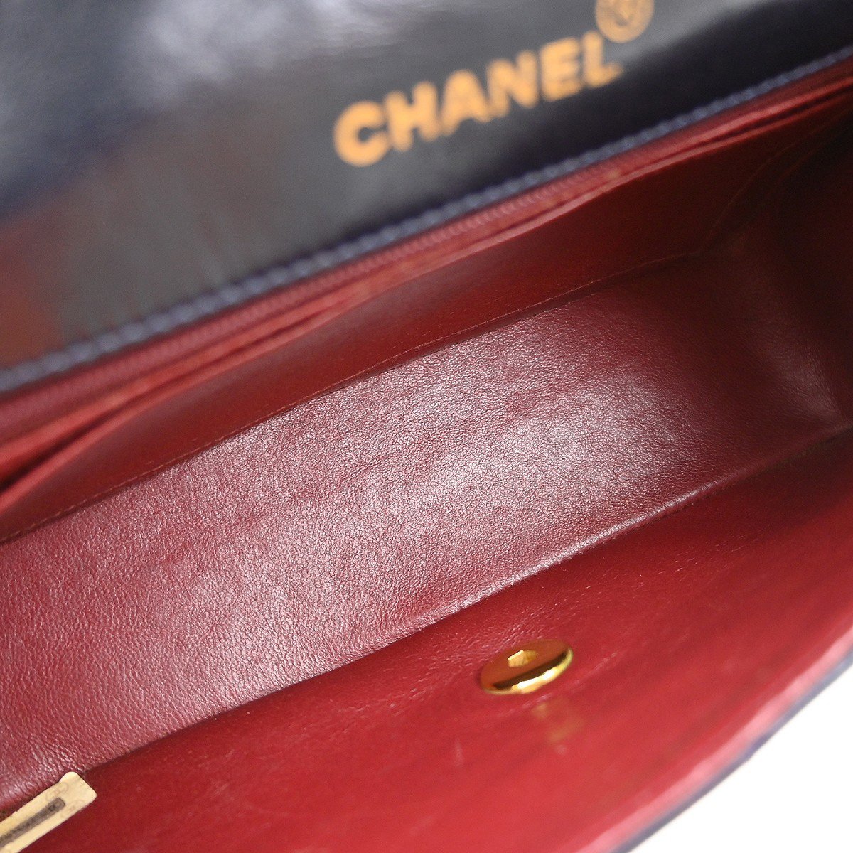 Chanel Vintage Diana Flap Quilted Lambskin Small Navy
