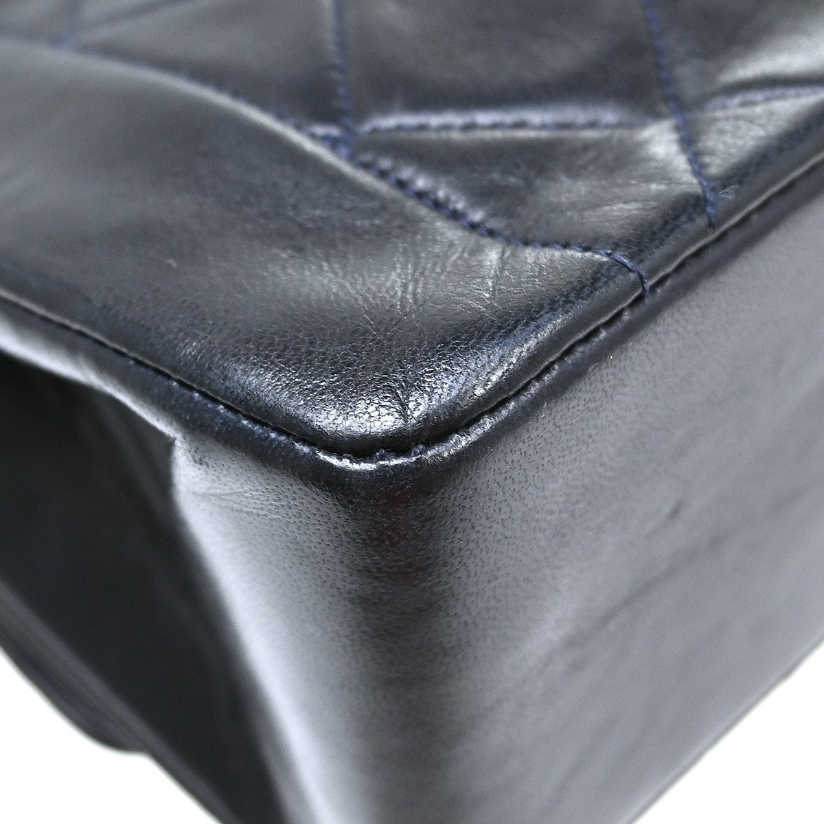 Chanel Vintage Diana Flap Quilted Lambskin Small Navy