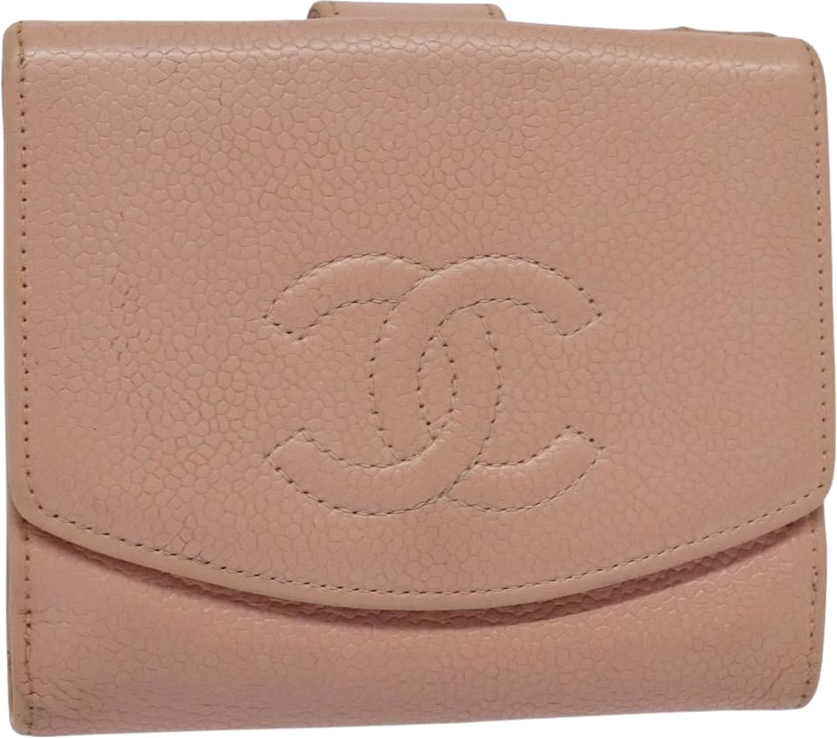 Chanel CC Bifold Quilted Caviar small Roze