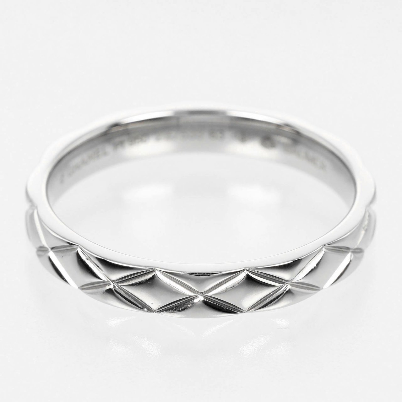 Chanel Chanel Matelasse Ring Platinum Zilver