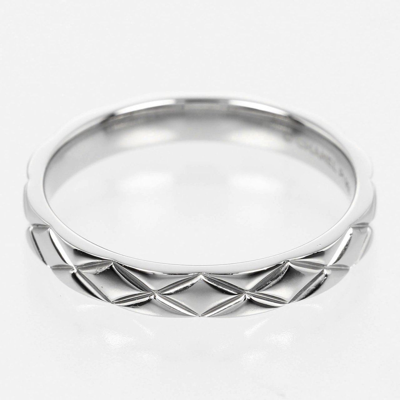 Chanel Chanel Matelasse Ring Platinum Zilver