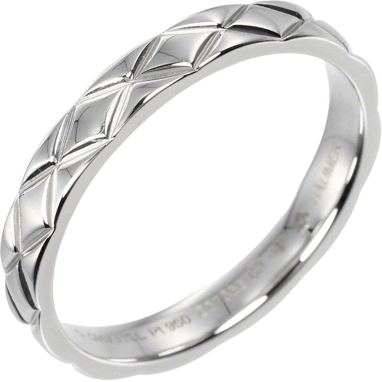 Chanel Chanel Matelasse Ring Platinum Zilver