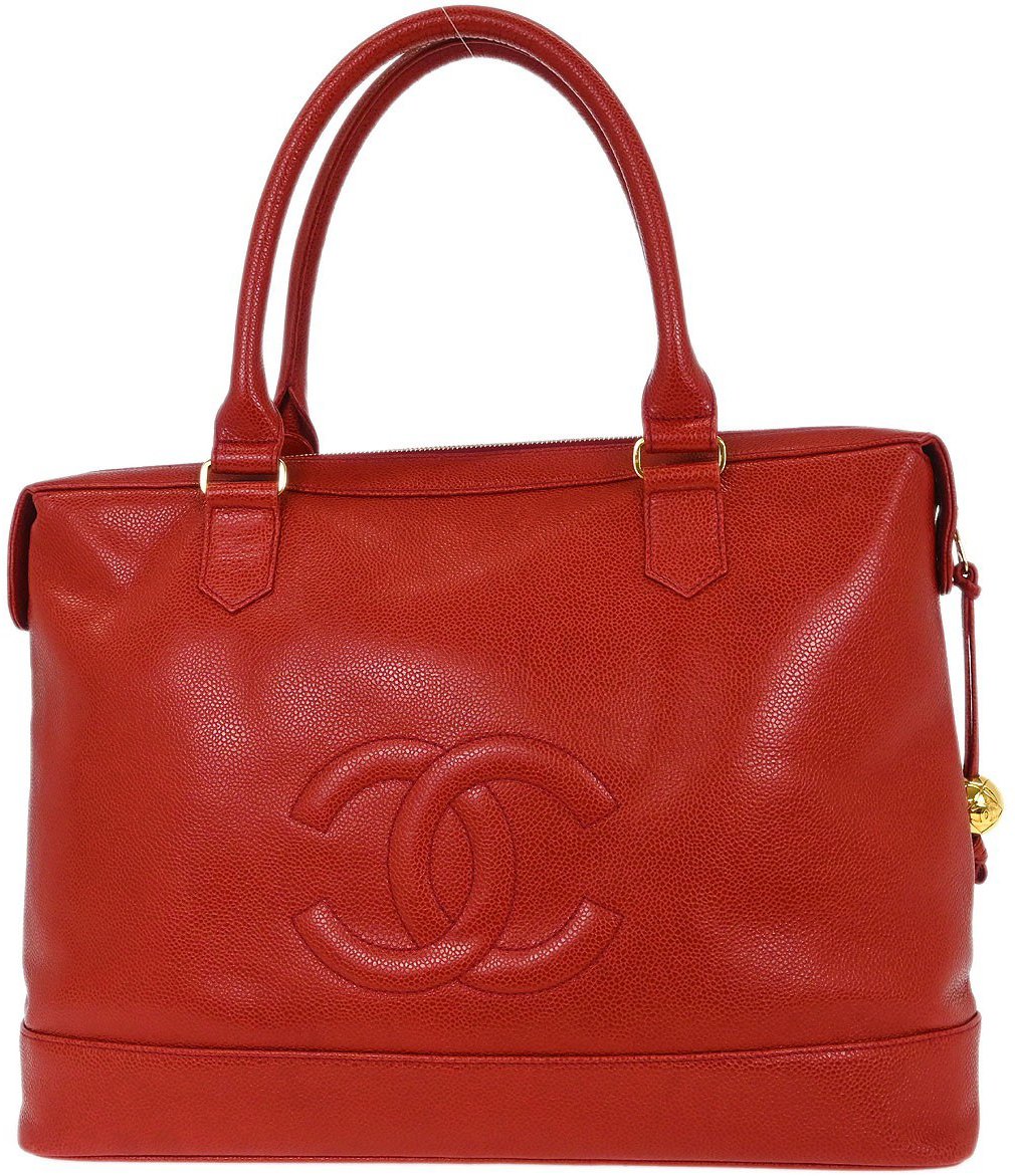 Chanel Chanel Vintage CC Front Pocket Briefcase Caviar Rood