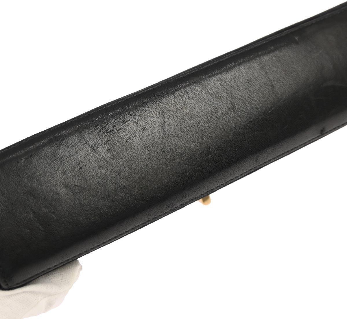 Chanel Chanel Chocolate Bar Mademoiselle Lock Chain Bag Quilted velvet Zwart