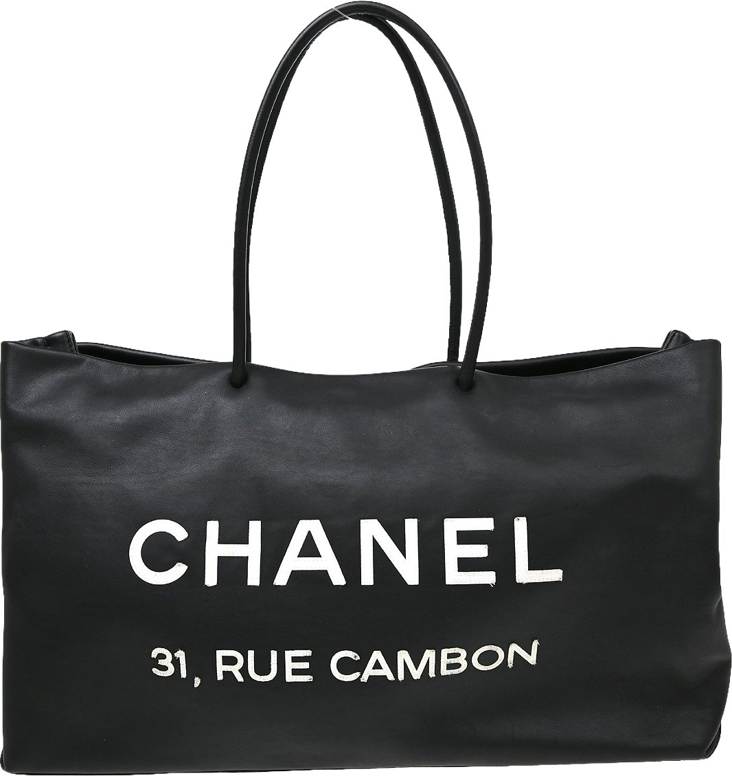 Chanel Essential 31 Rue Cambon Shopping Tote Leather Zwart
