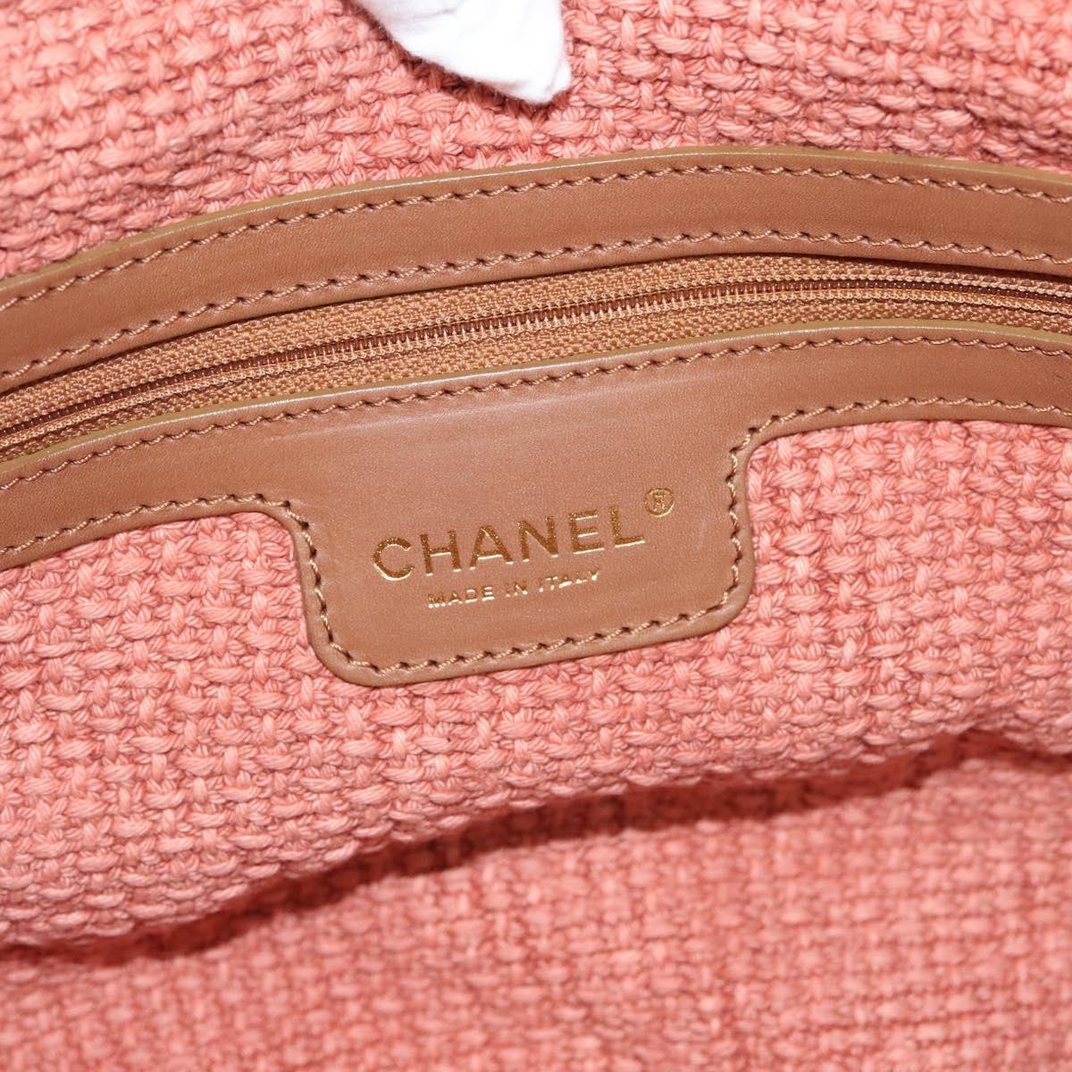 Chanel Chanel Mademoiselle Lock Tote Woven Straw Large Beige