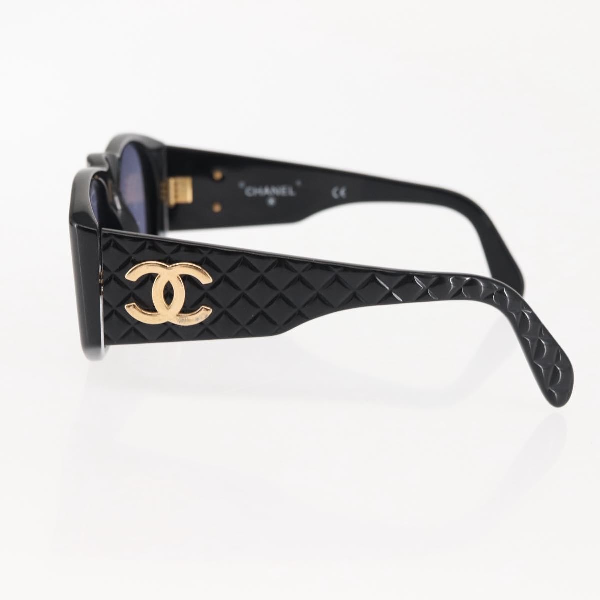 Chanel Chanel CC Logo Matelasse Sunglasses Eye Wear Plastic Bruin
