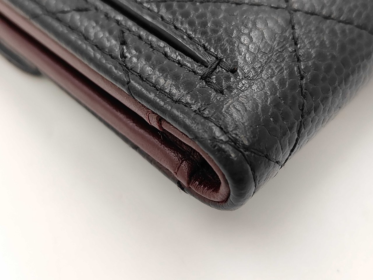 Chanel Classic Flap Card Case Quilted Caviar Zwart