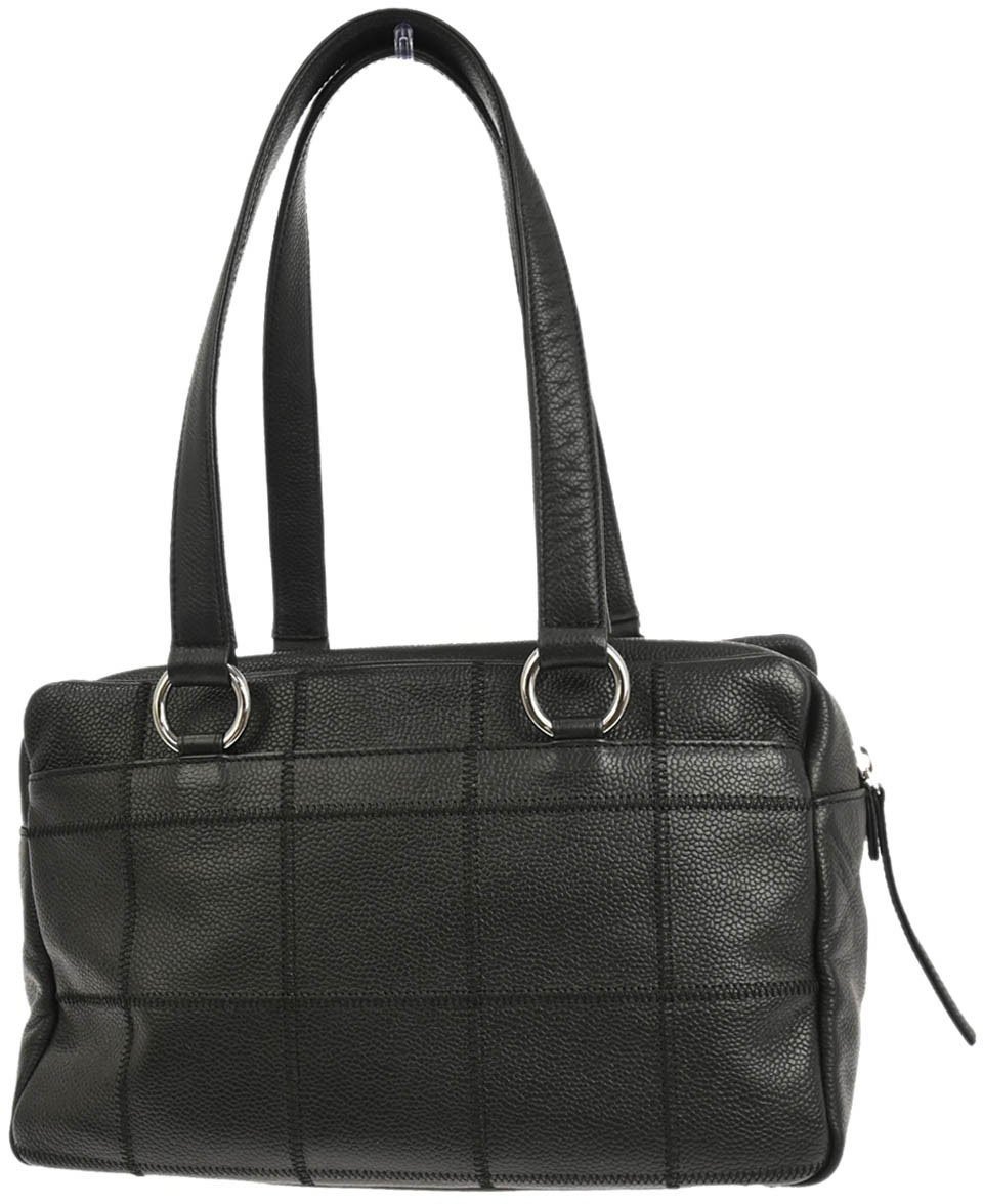 Chanel Chanel Square Stitch Top Handle Bag Quilted Caviar Zwart