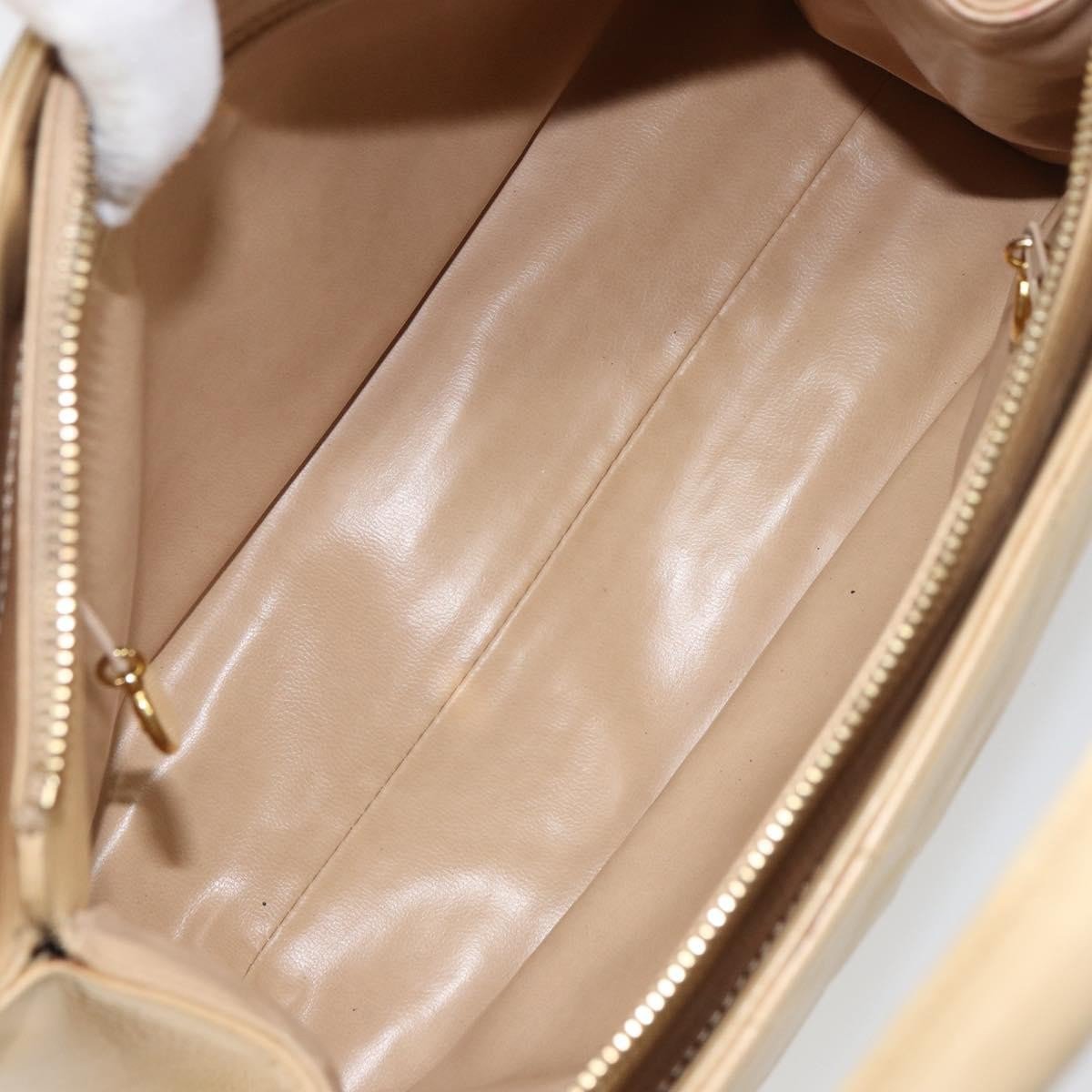 Chanel Chanel Vintage Convertible Tote Chevron Lambskin Medium Beige