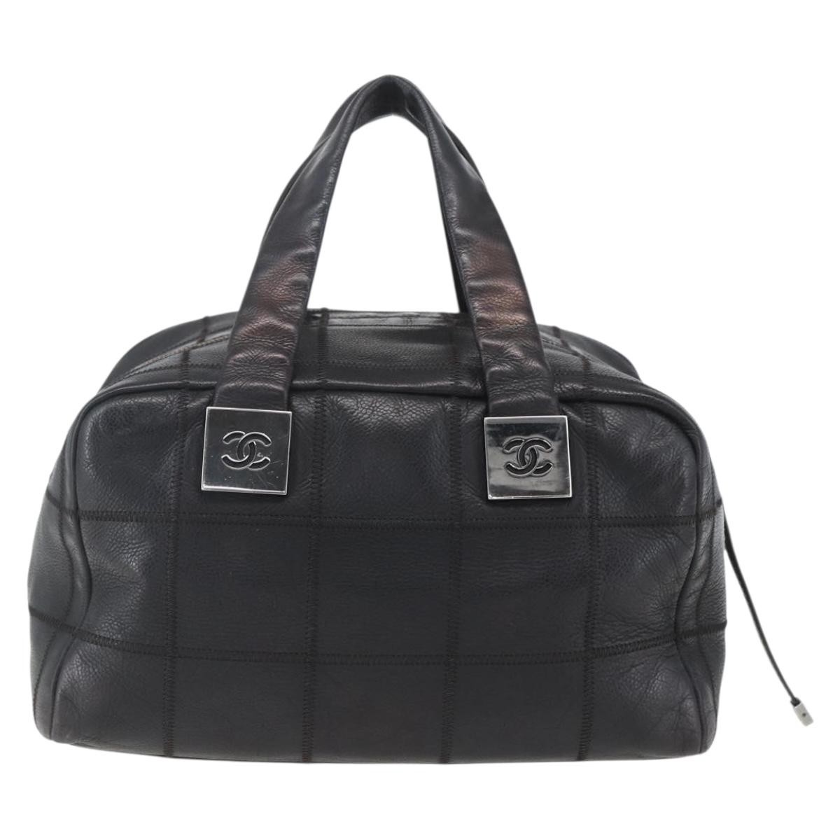 Chanel Chanel Chocolate Bar CC Bowler Bag Caviar skin Zwart