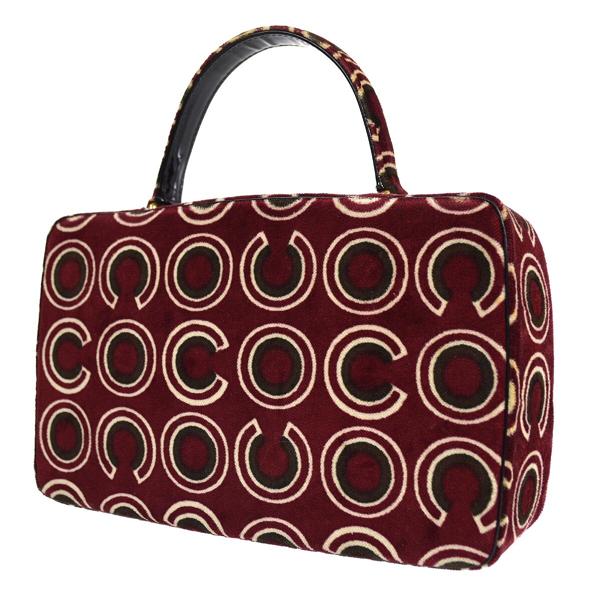 Chanel Chanel CC Top Handle Bag Coco Print Velvet Medium Divers