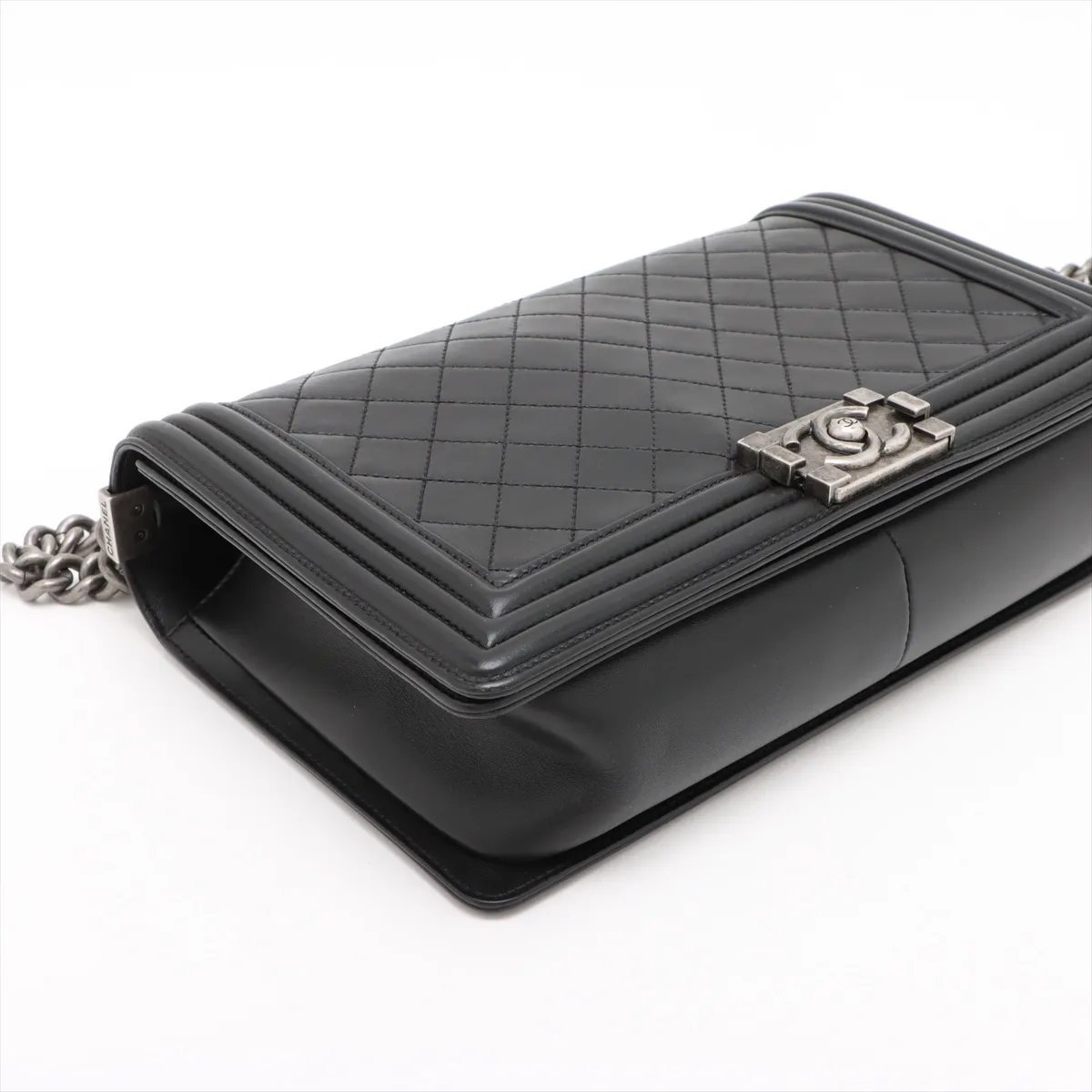 Chanel Boy Flap Quilted Lambskin Large Zwart