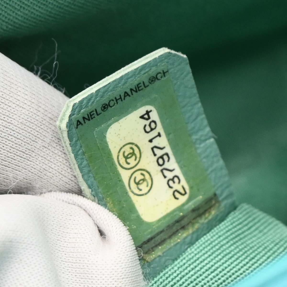 Chanel Chanel Ring My Bag Top Handle Bag Stitched Calfskin Small Groen