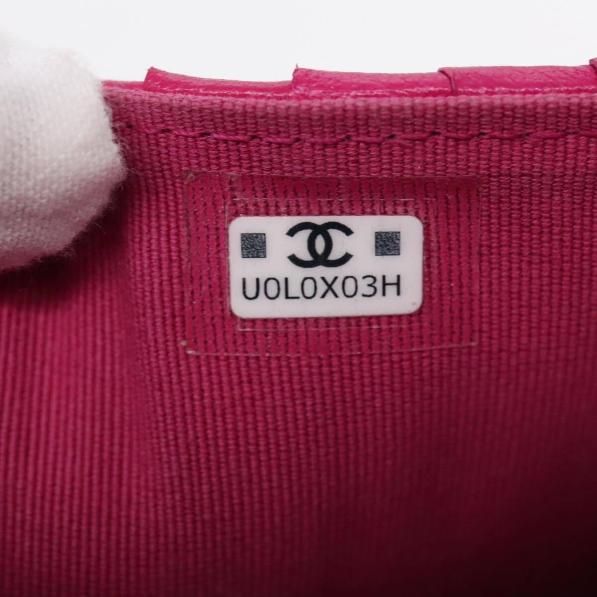 Chanel Chanel Textured CC Bifold Wallet Quilted Caviar Compact Roze