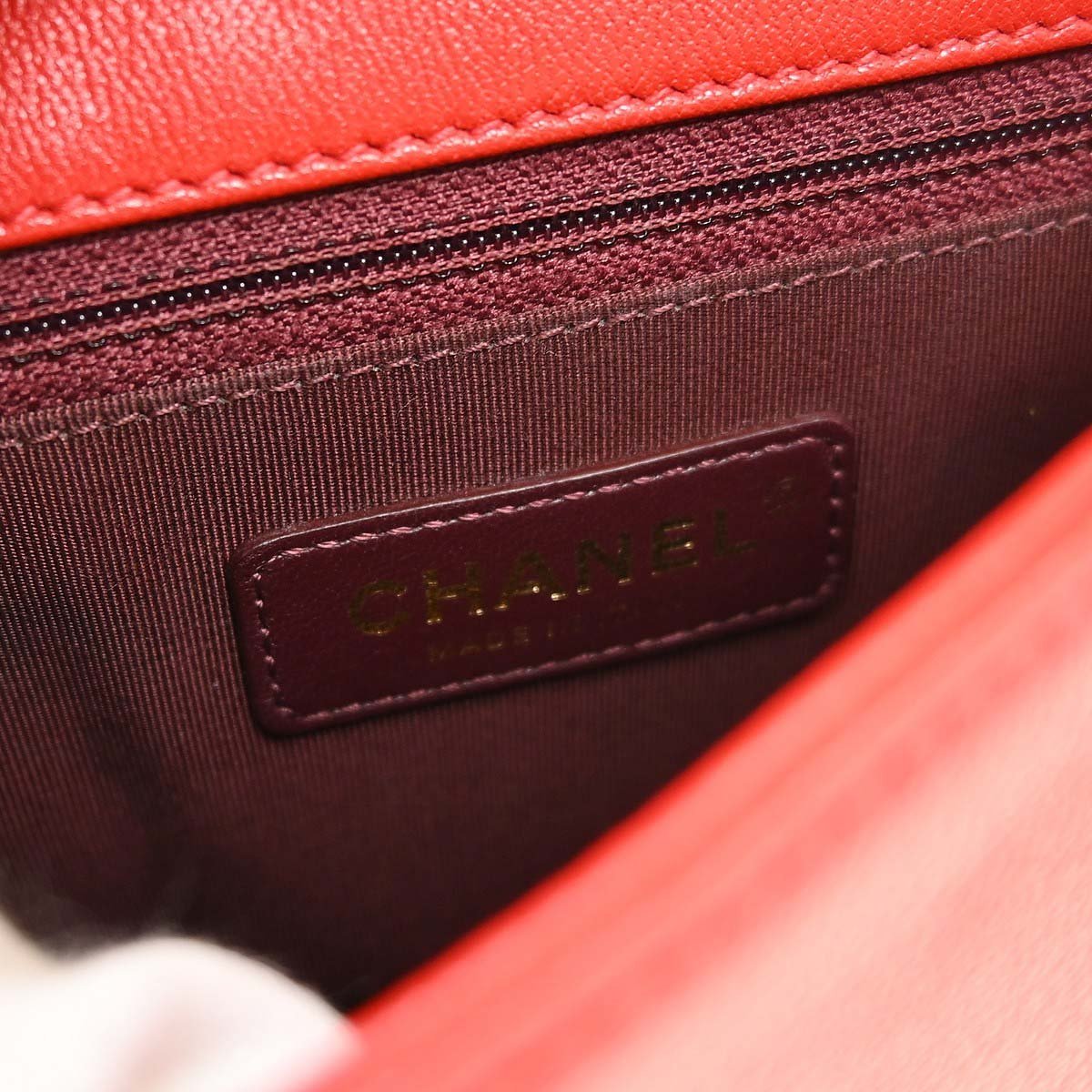 Chanel Mademoiselle Vintage Flap Lambskin Rood