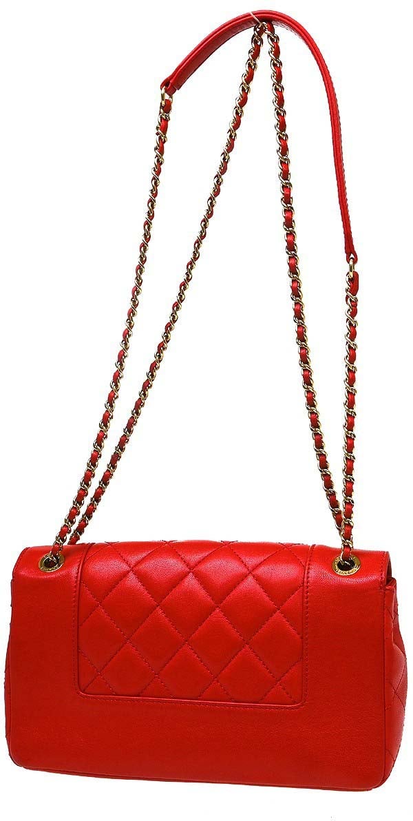 Chanel Mademoiselle Vintage Flap Lambskin Rood