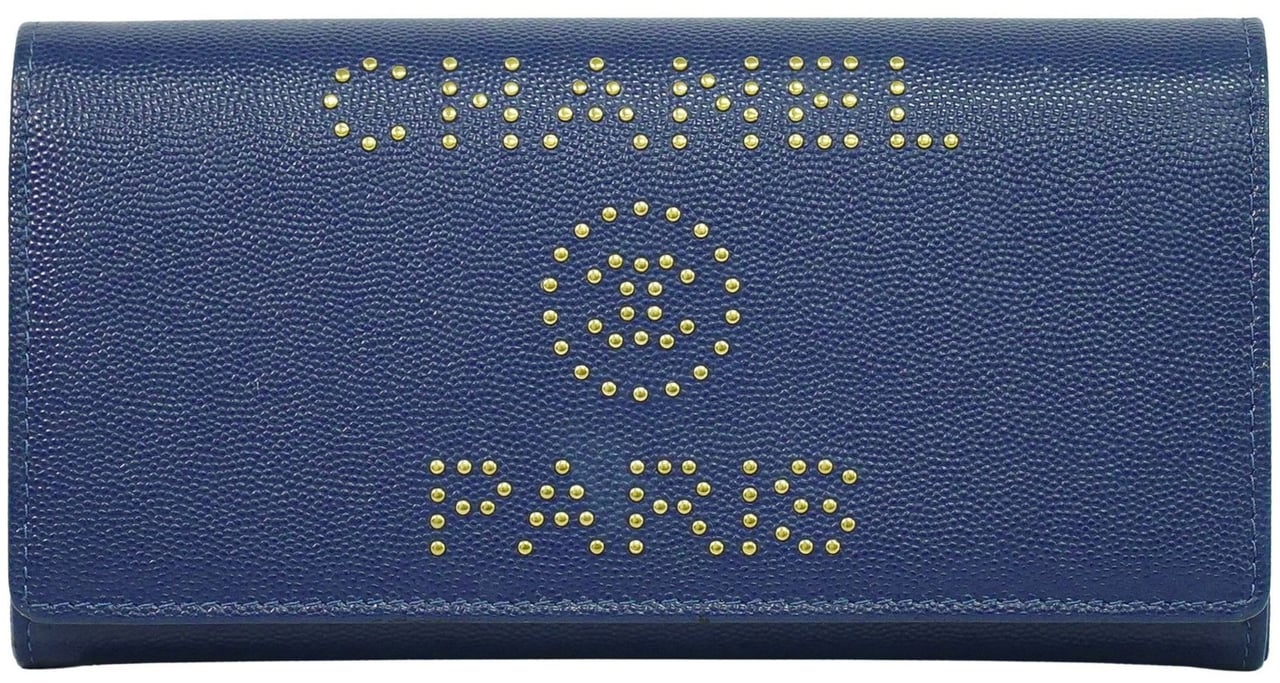 Chanel Chanel Deauville Flap Wallet Caviar Long Navy