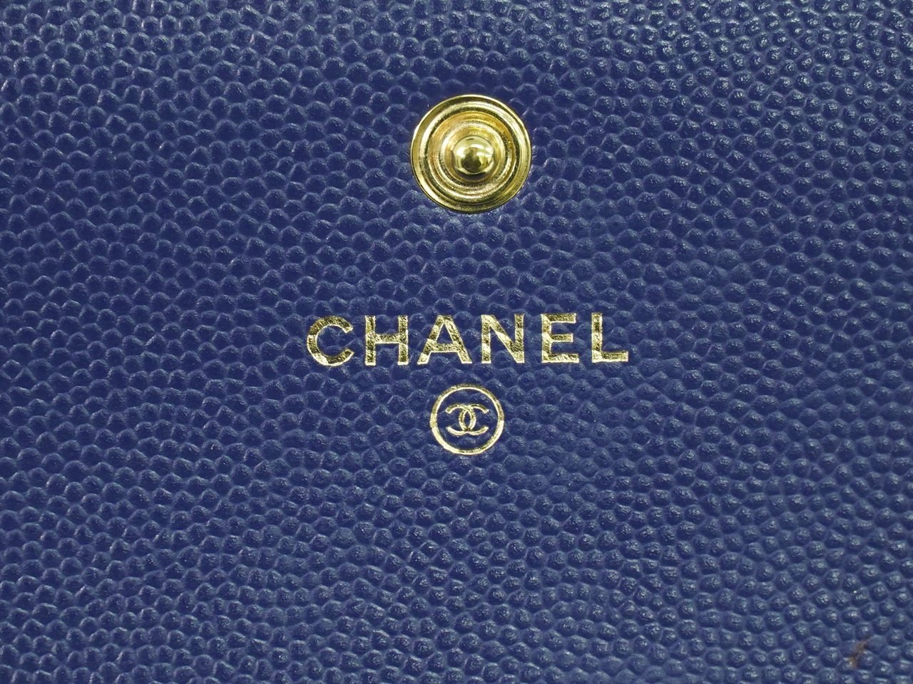 Chanel Chanel Deauville Flap Wallet Caviar Long Navy
