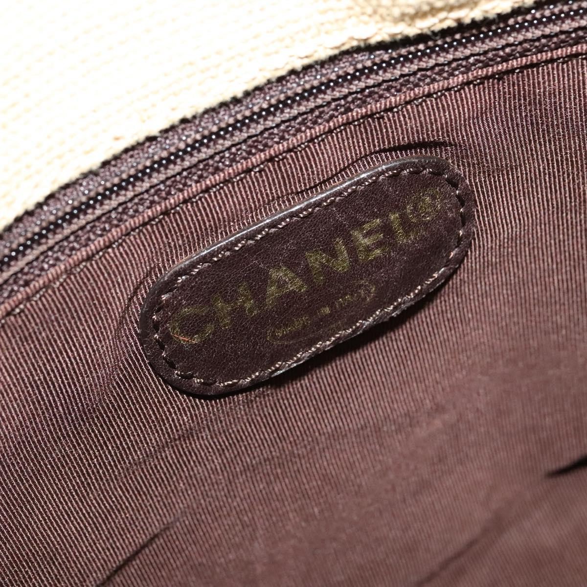 Chanel Chanel Vintage CC Tote Canvas with Leather Medium Beige