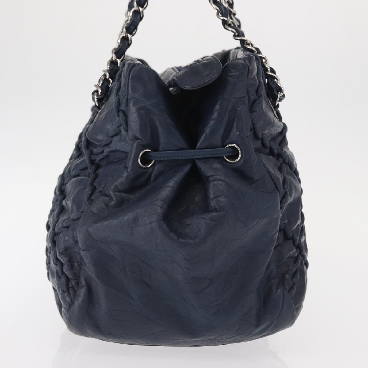 Chanel Chanel Ultra Stitch Chain Tote Quilted Calfskin Navy