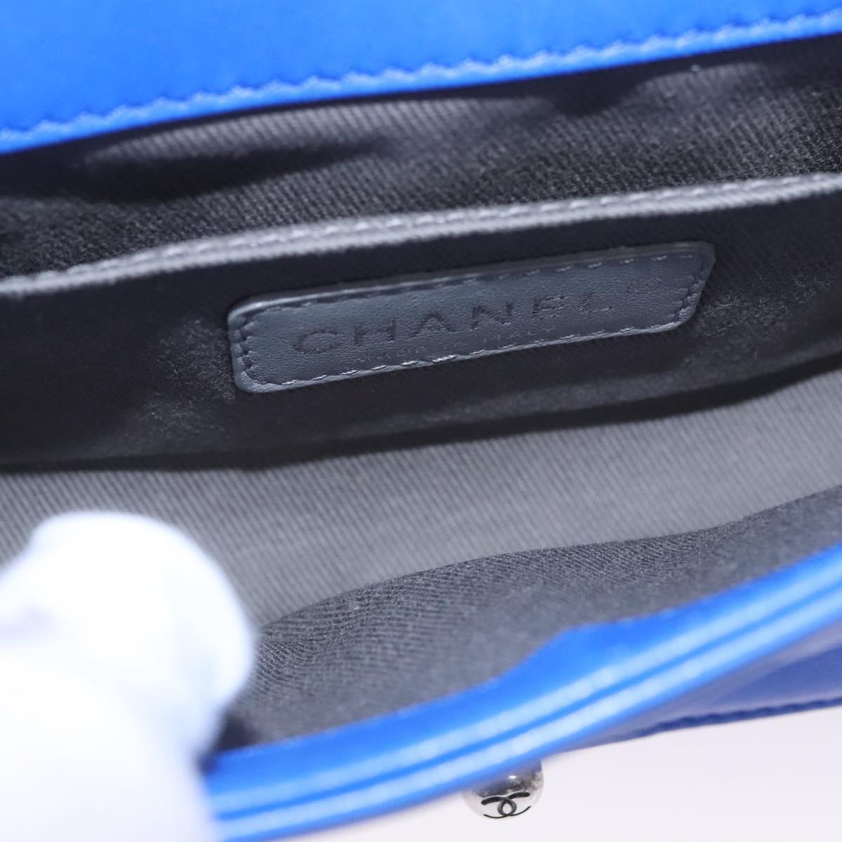 Chanel Chanel Boy Flap Bag Quilted Velvet Mini Navy