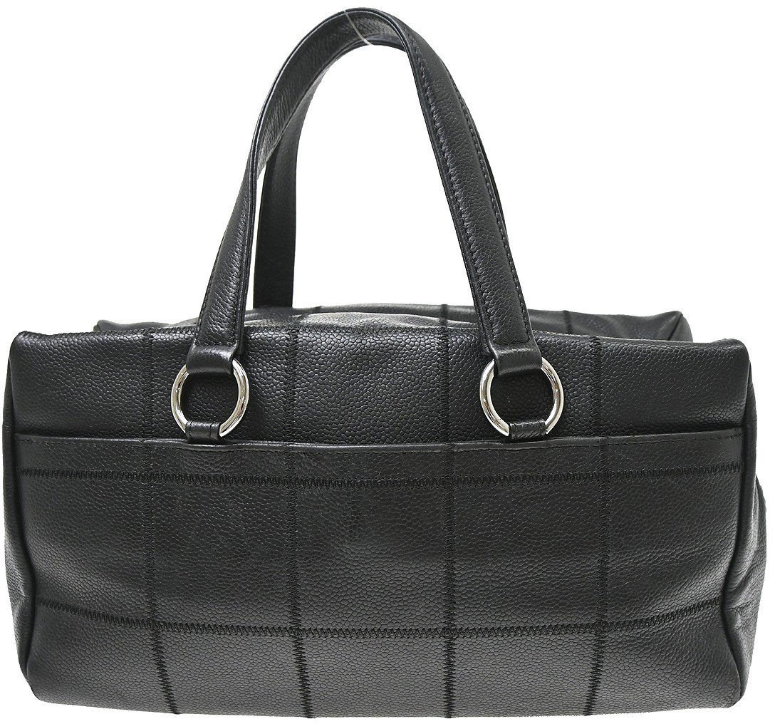 Chanel Square Stitch CC Boston Quilted Caviar XL Zwart