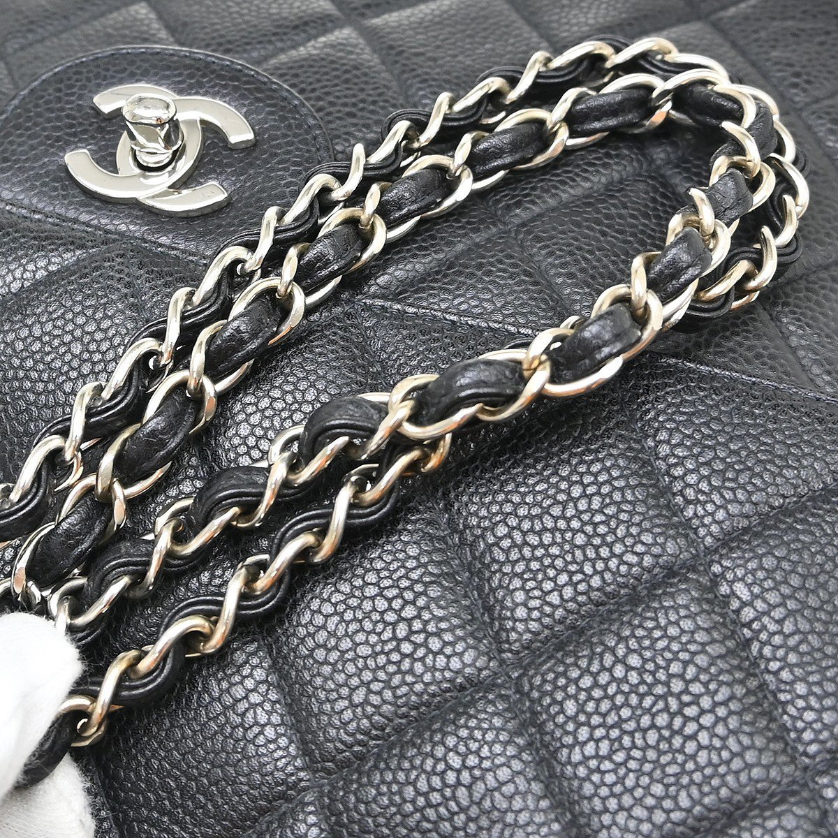 Chanel Flap Shoulder Bag Caviar Zwart