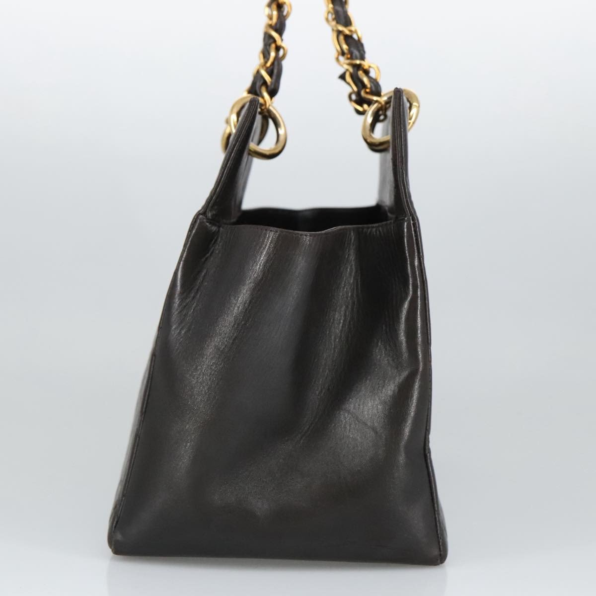 Chanel Vintage Grand Shopping Tote Quilted Lambskin Zwart