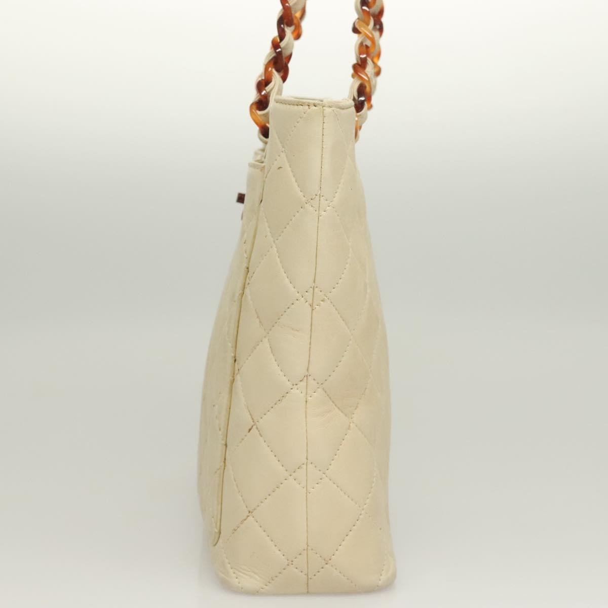 Chanel Chanel Vintage CC Tote Leather Small Beige