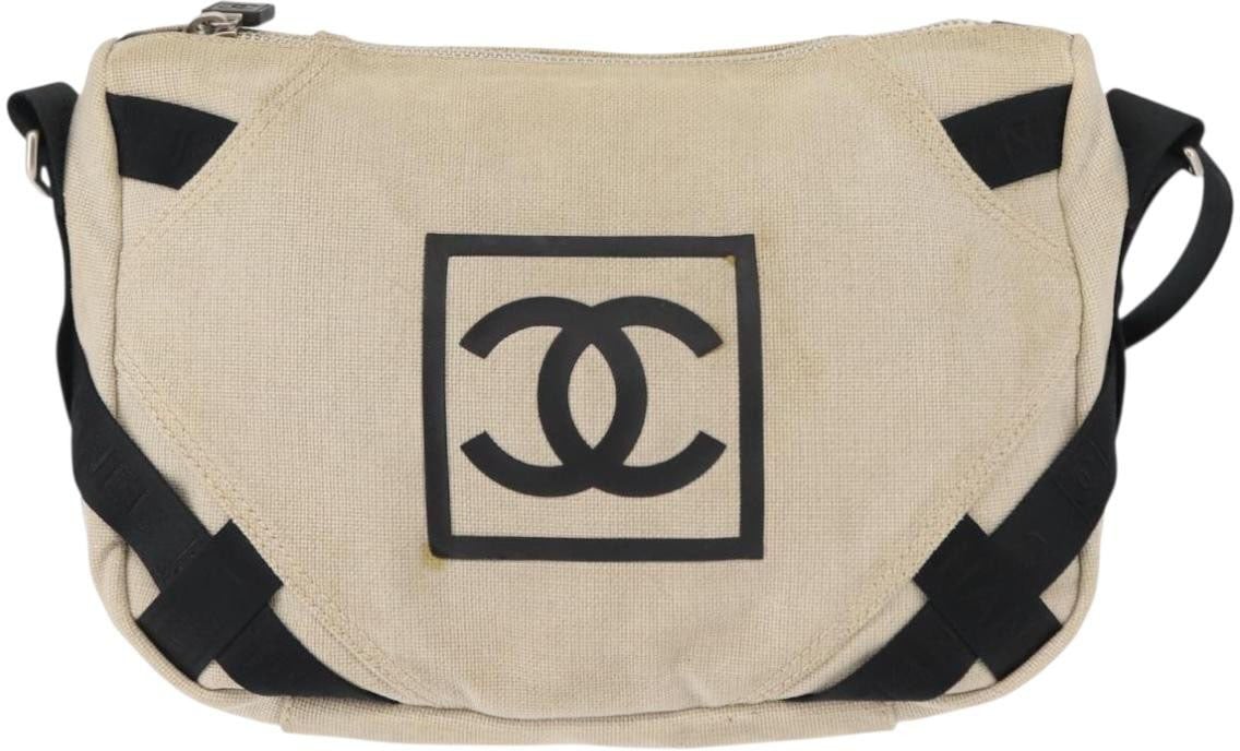 Chanel Chanel Vintage Crossbody Bag Canvas Beige