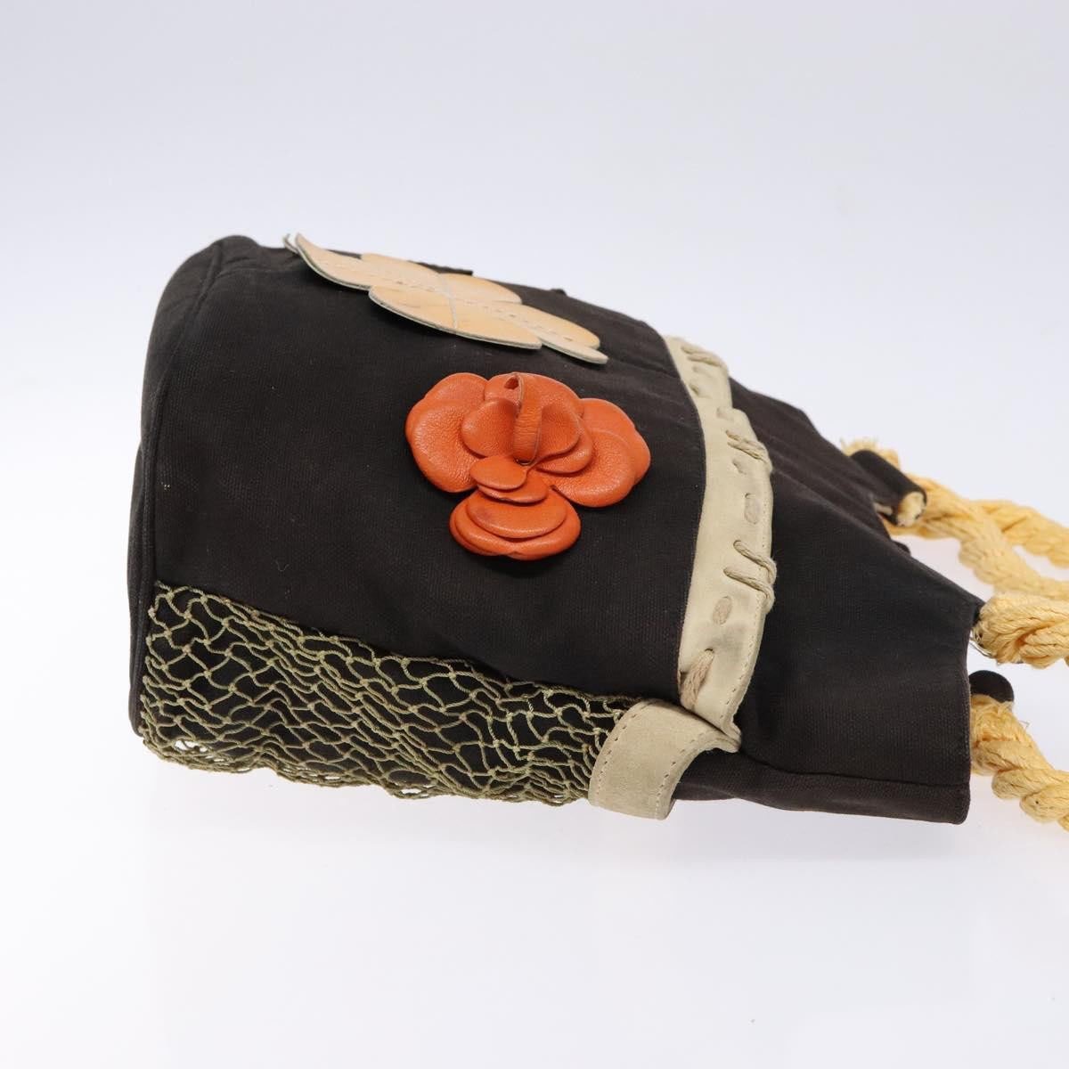 Chanel Chanel Camellia Flower Tote Canvas Zwart