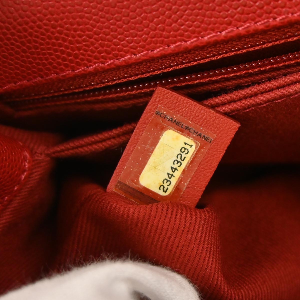 Chanel Chanel Coco Top Handle Bag Quilted Caviar Small Rood