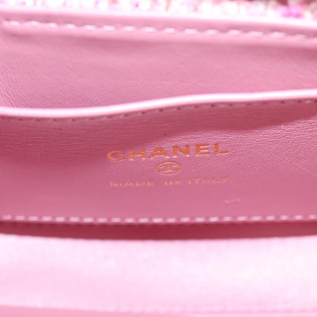 Chanel Chanel Kelly Top Handle Shopping Bag Quilted Tweed Nano Roze