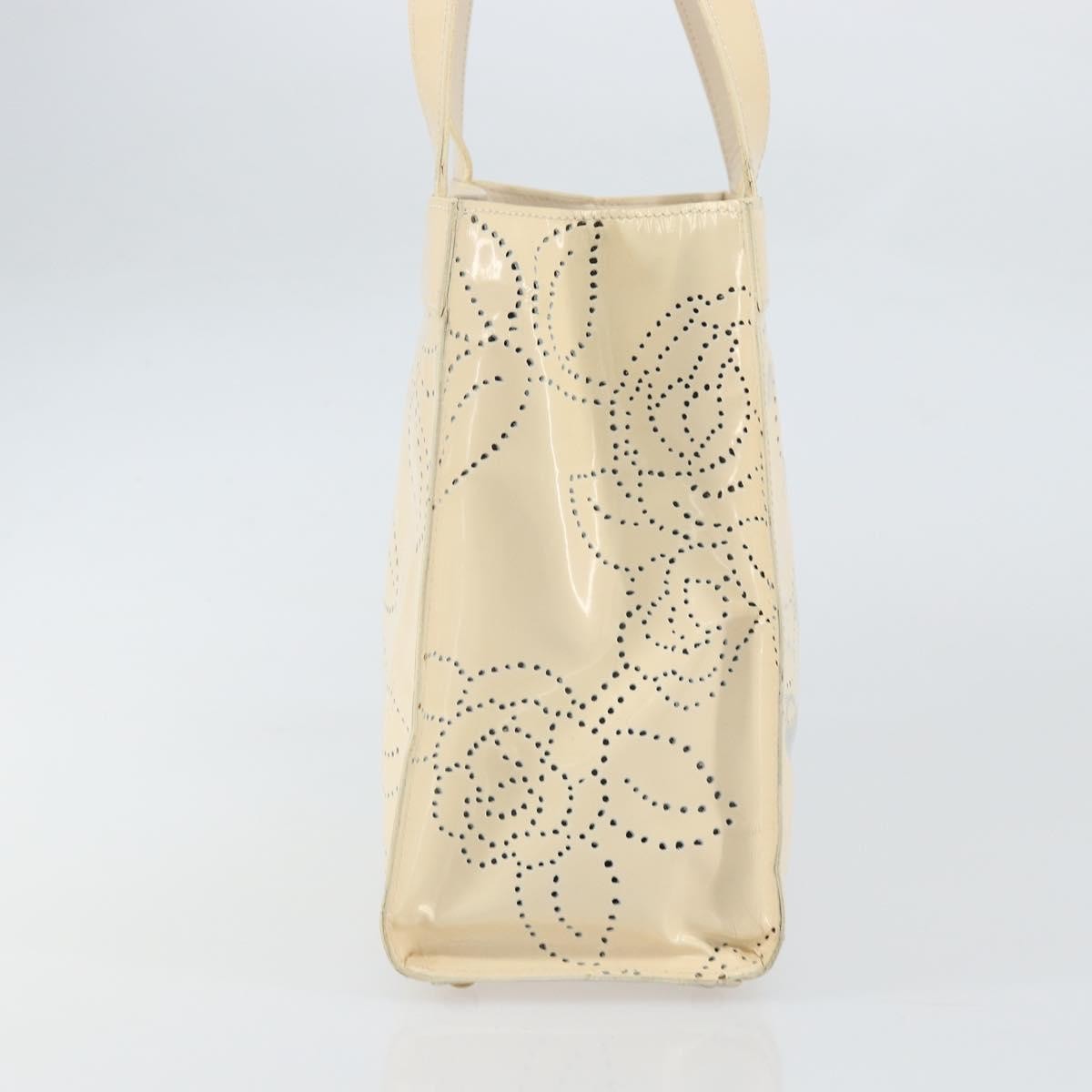 Chanel Chanel Camellia Tote Patent Leather Beige