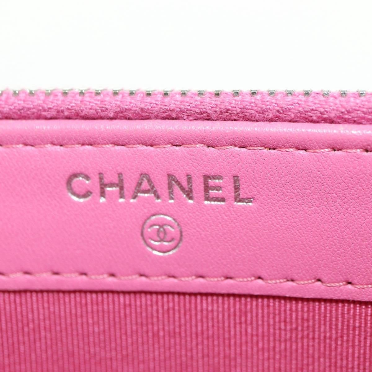 Chanel Chanel Double Zip Clutch with Chain Quilted Lambskin Roze