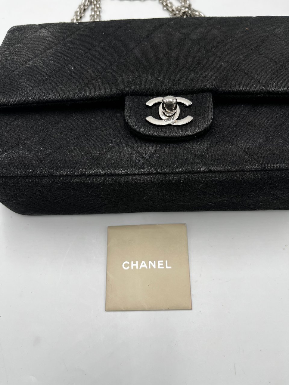 Chanel Chanel Timeless - Classic Double Flap Bag Quilted Jersey Medium Zwart