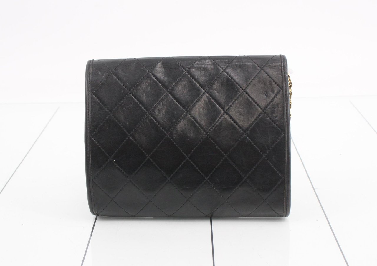 Chanel CC Logo Micro Matelasse Shoulder Bag Canvas Divers