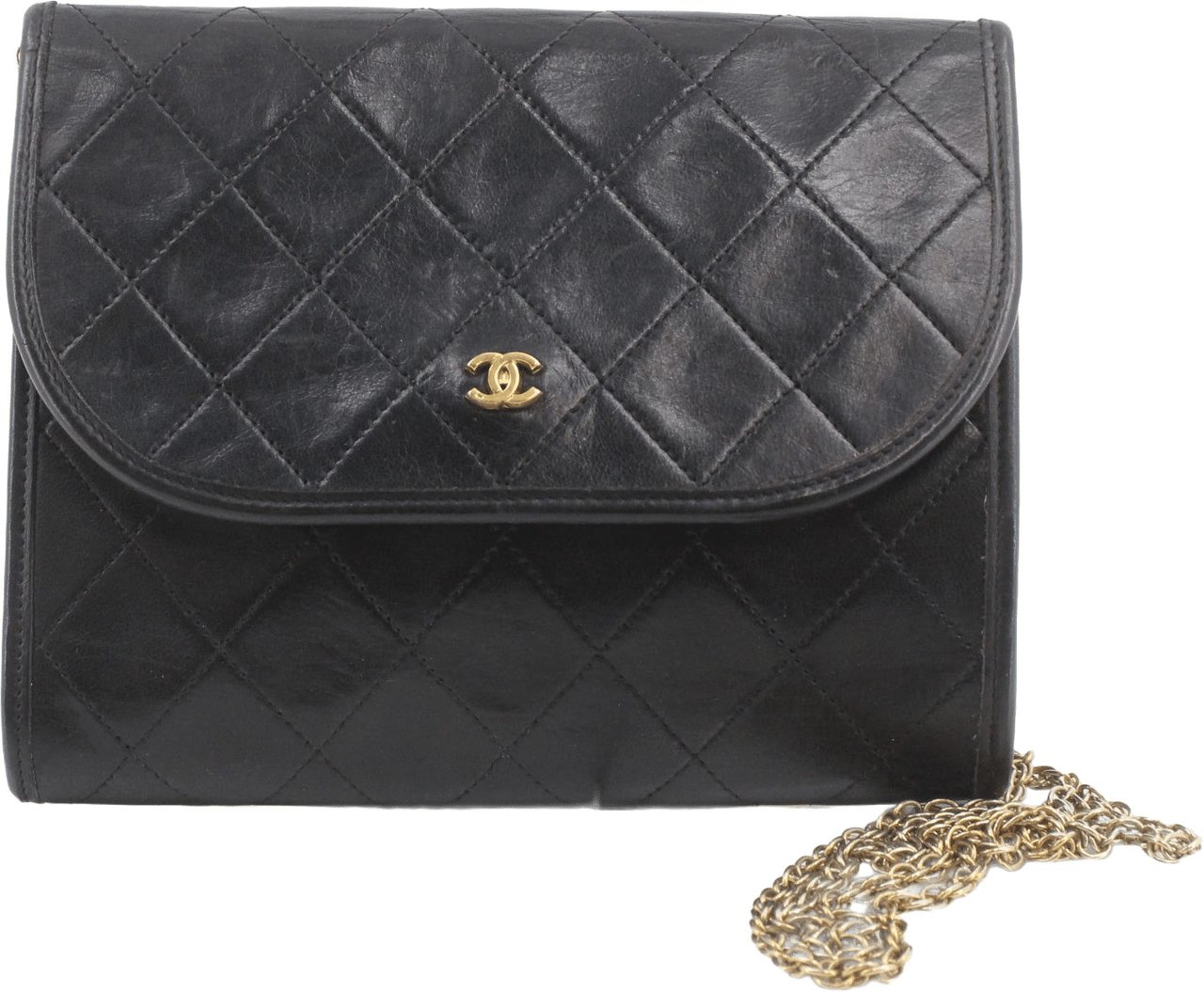 Chanel CC Logo Micro Matelasse Shoulder Bag Canvas Divers
