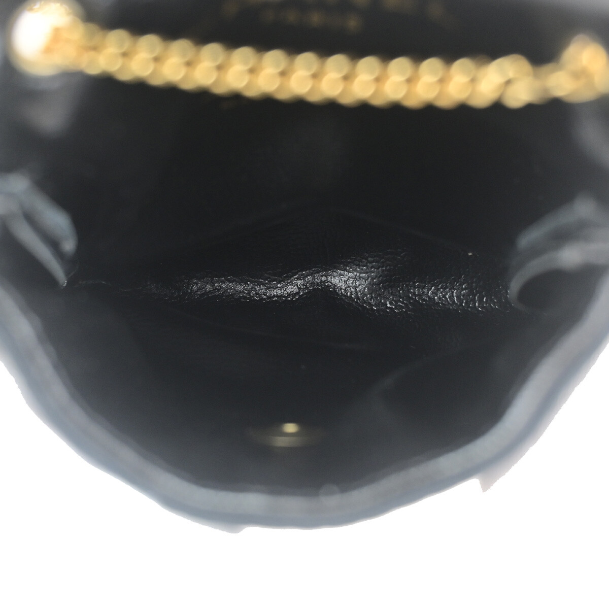 Chanel Chanel CC Logo Micro Matelasse Shoulder Bag Pouch Canvas Zwart