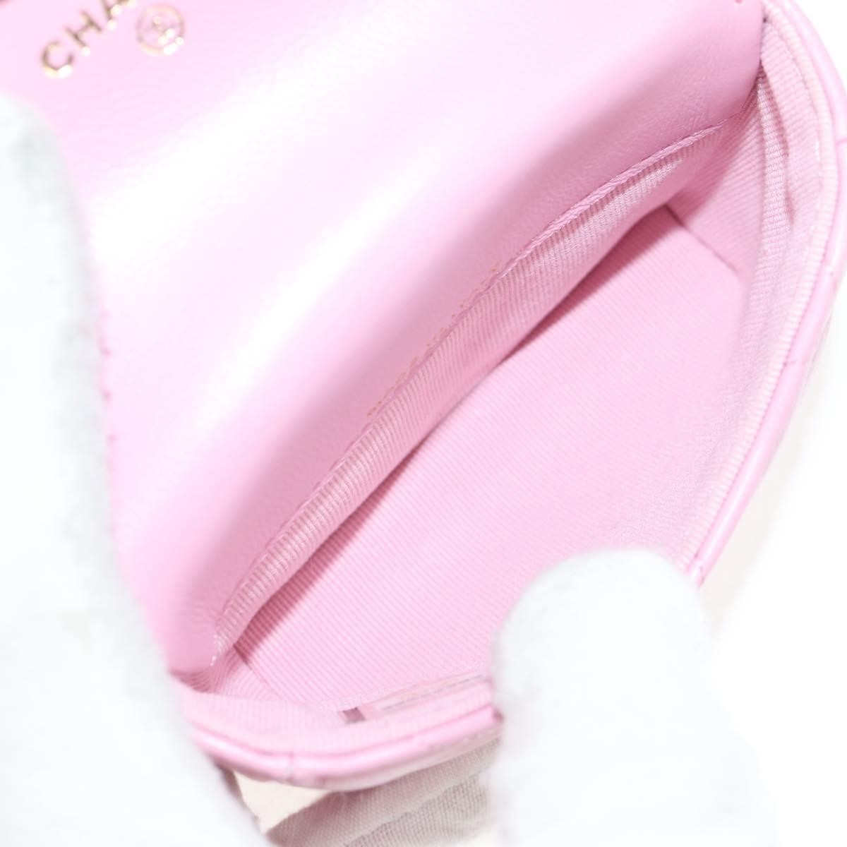 Chanel Chanel Flat CC Crossbody Bag Leather Roze