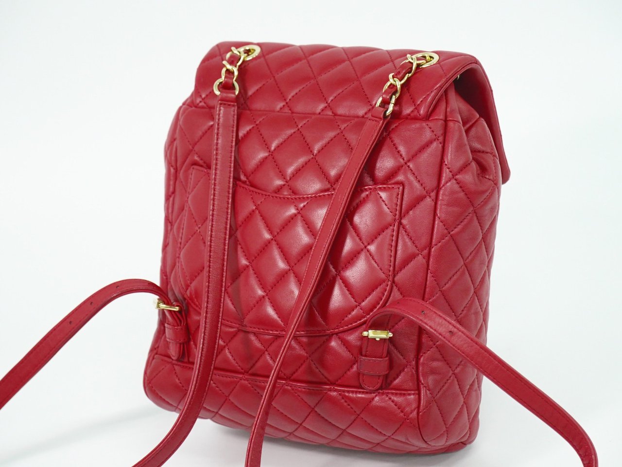 Chanel Chanel Urban Spirit Backpack Quilted Lambskin Small Rood