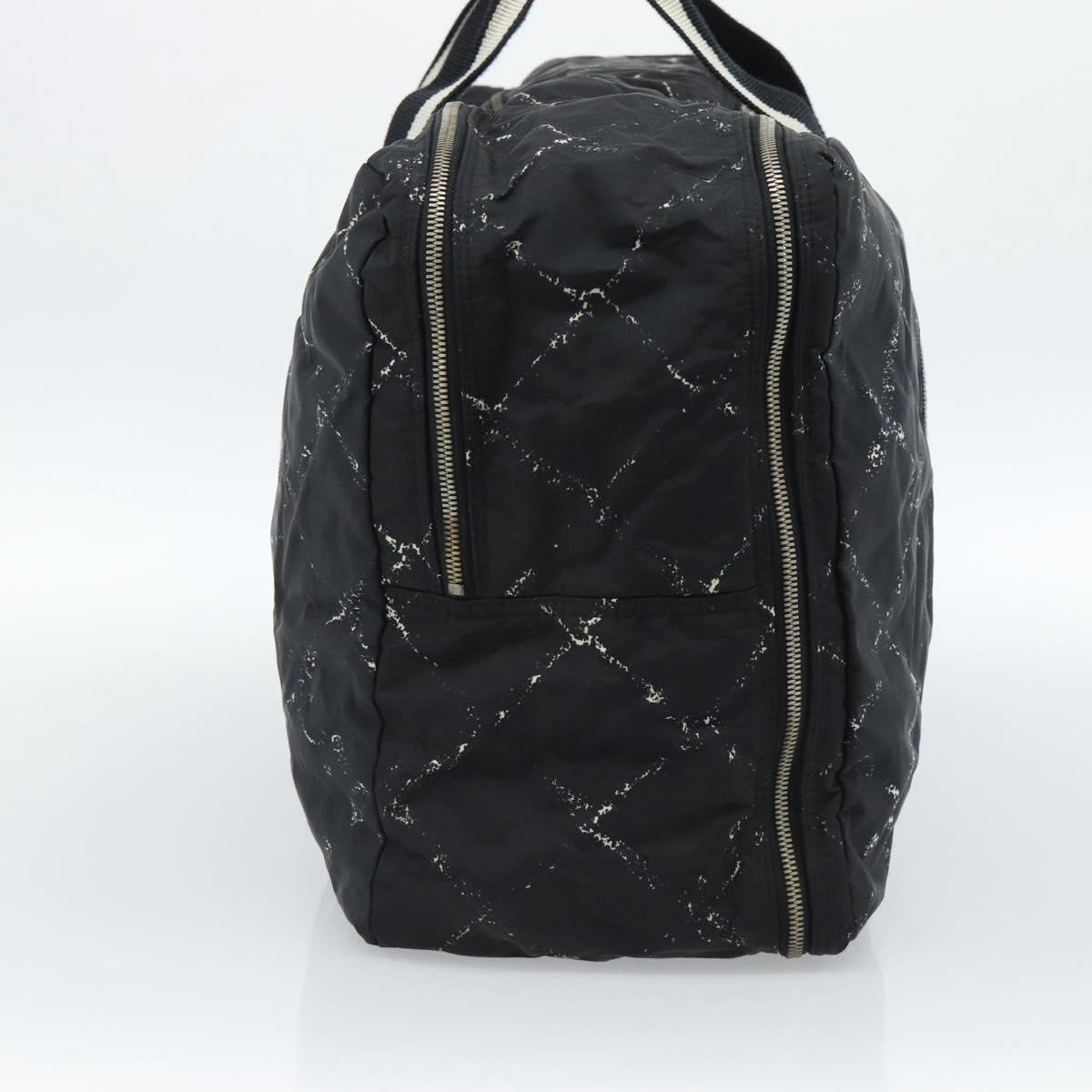 Chanel Travel Line Boston Printed Nylon Medium Zwart