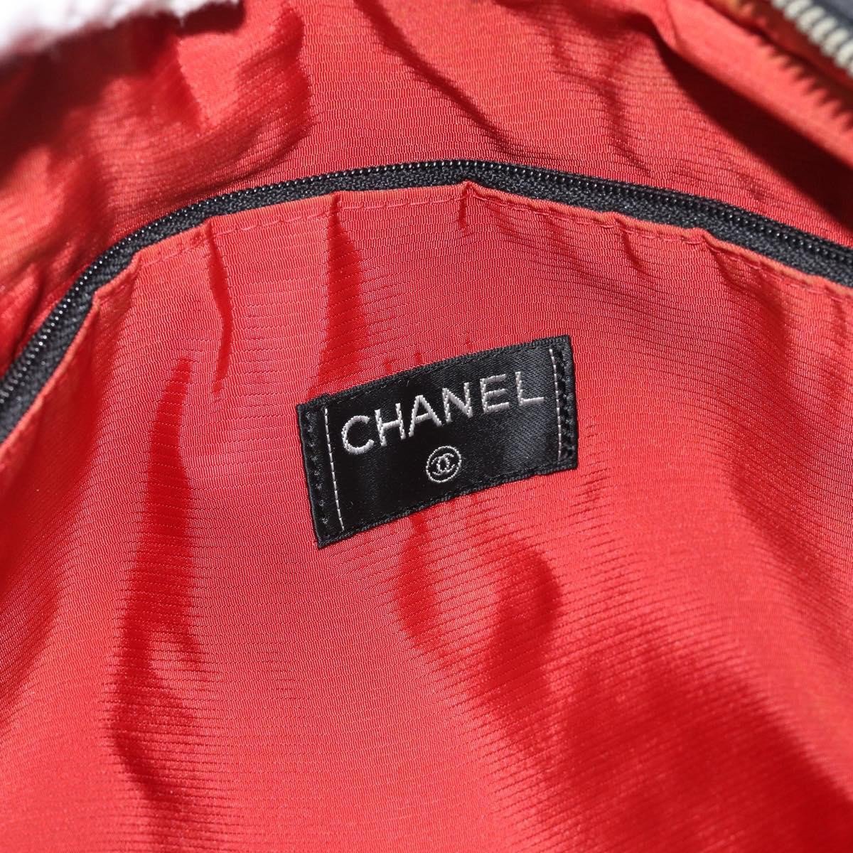 Chanel Travel Line Boston Printed Nylon Medium Zwart