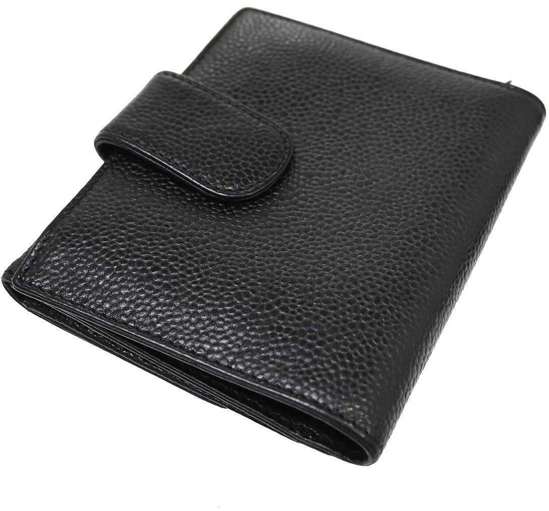 Chanel Vintage Timeless Bifold Caviar Compact Zwart