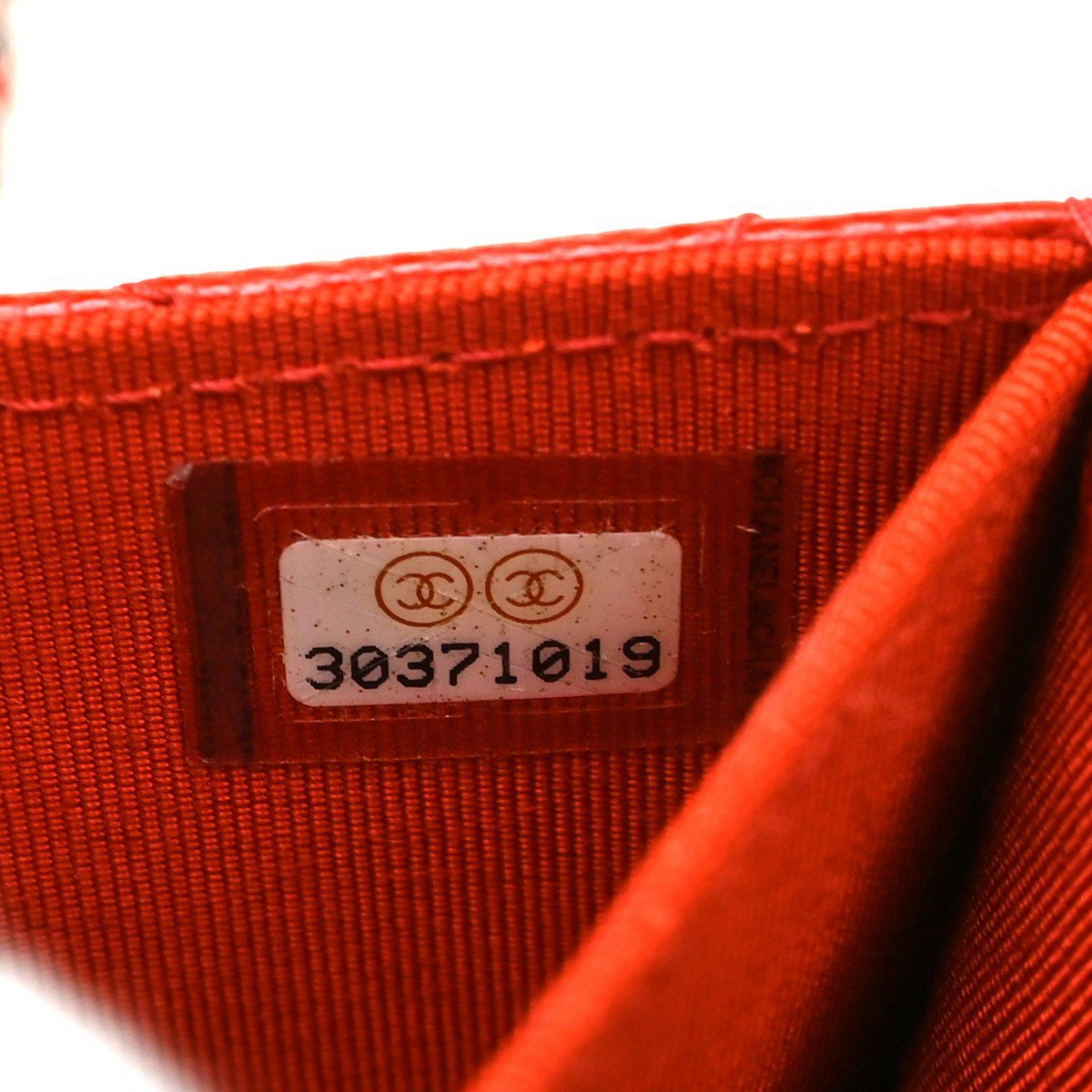 Chanel Vintage CC Mini chain Shoulder Bag Leather Rood