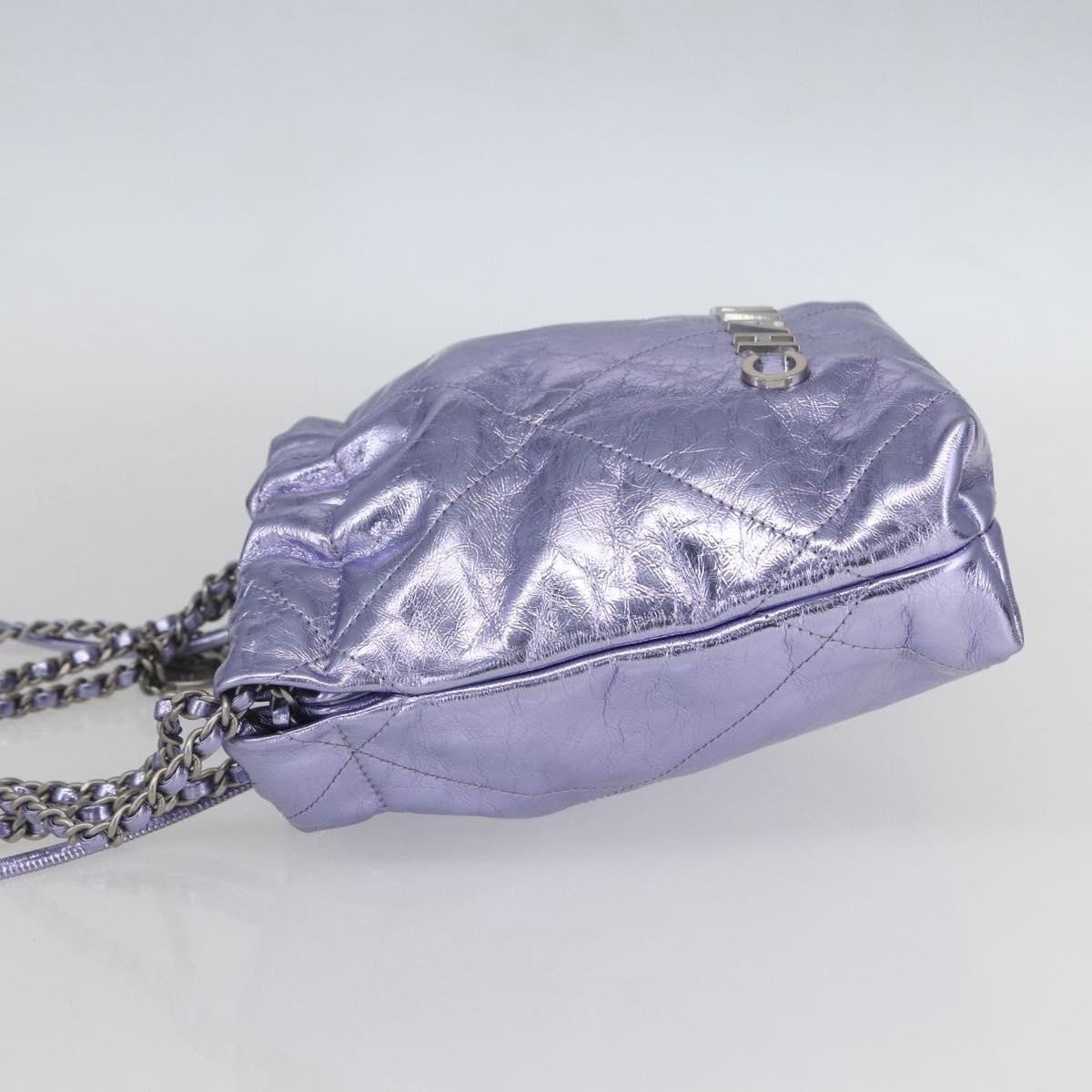 Chanel Chanel 22 Chain Hobo Quilted Calfskin Mini Paars