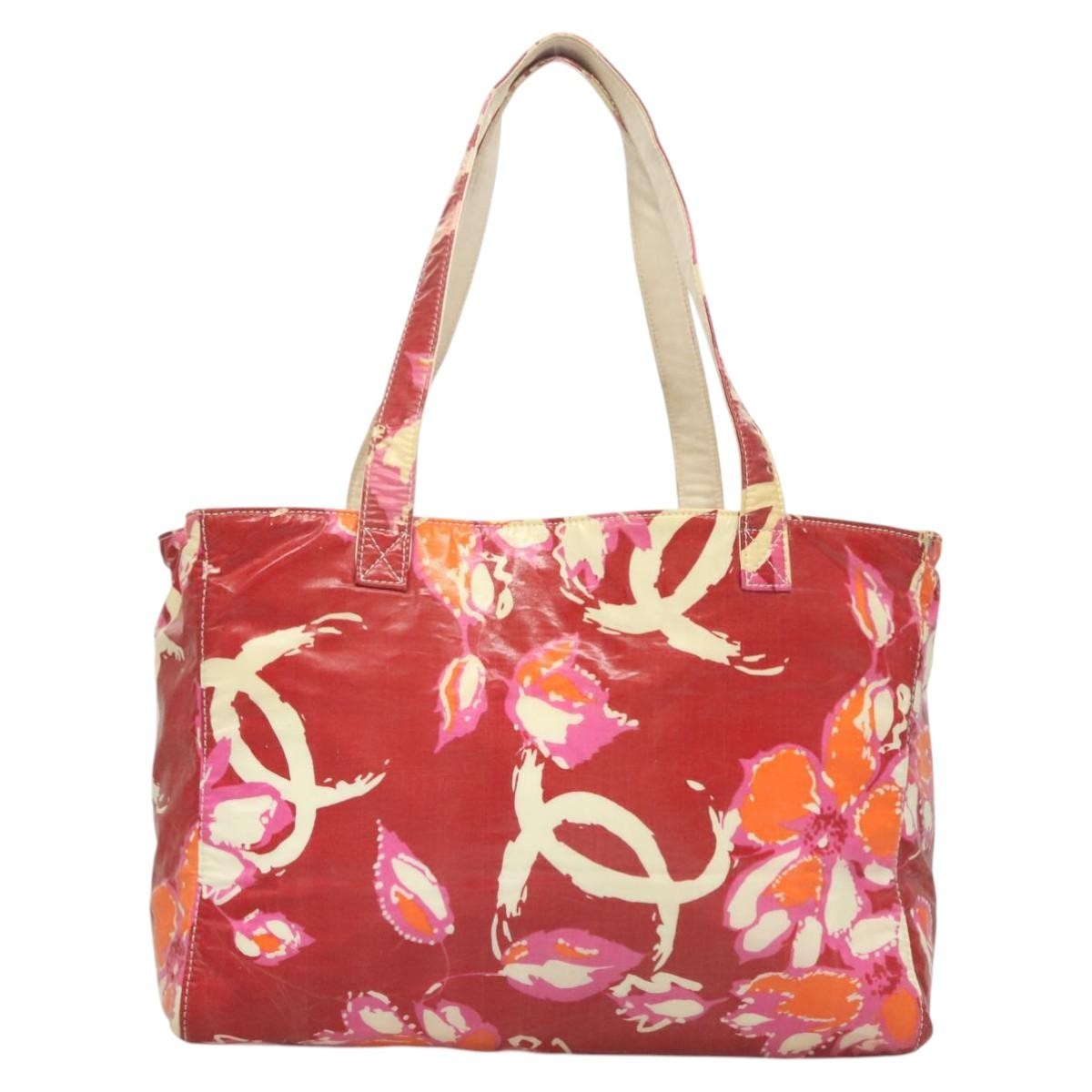 Chanel Chanel Vintage Floral Tote Patent leather Rood